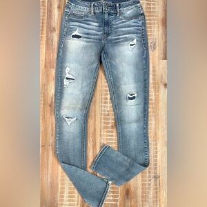 Maurices high rise skinny distressed jeans